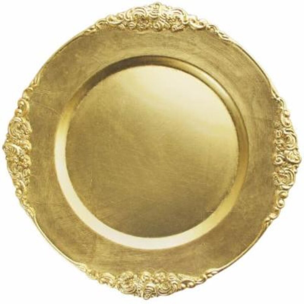 Jay Import American Atelier Gold Leaf Charger - Gold
